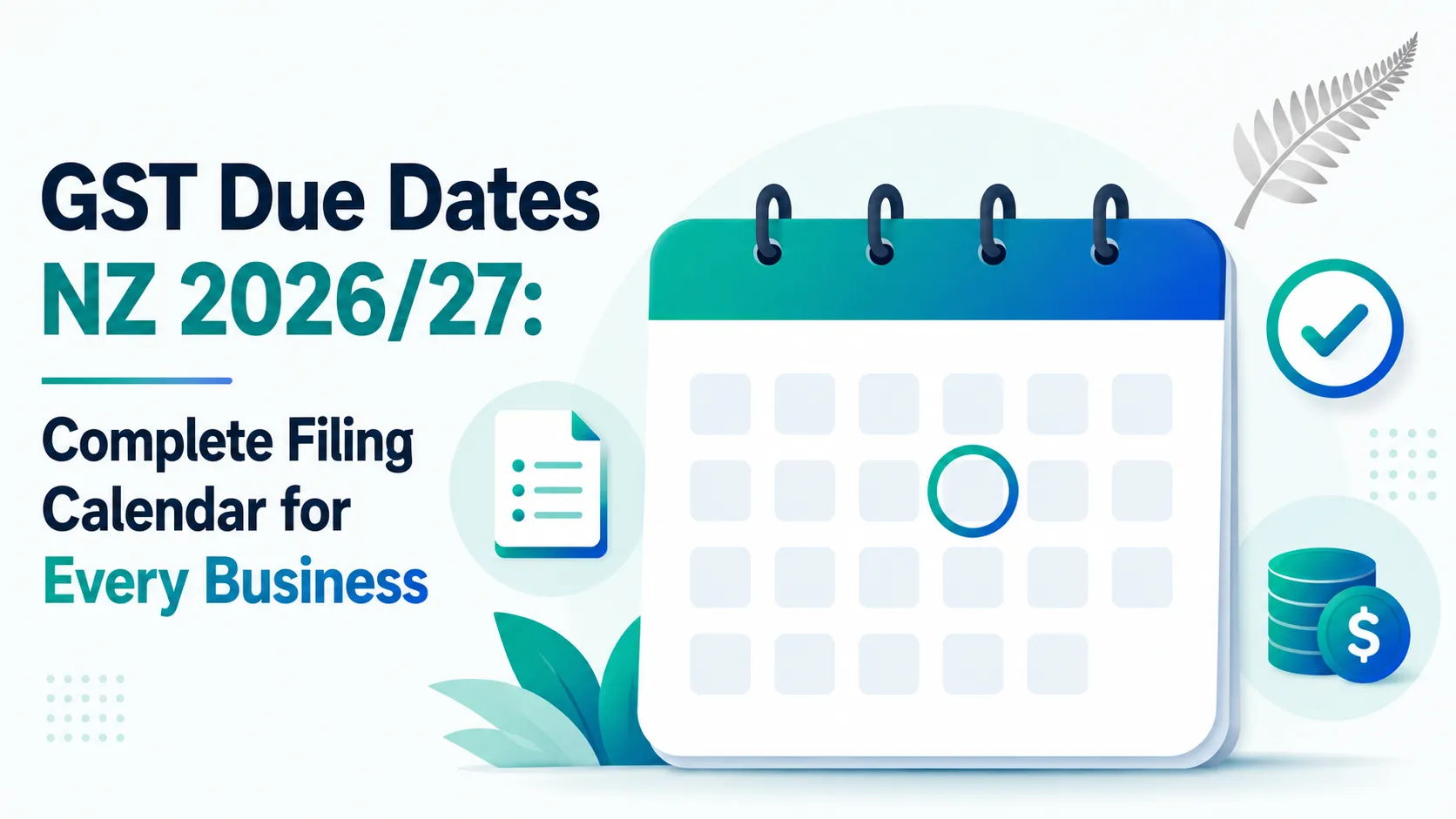 GST due dates NZ 2026/27 calendar for New Zealand businesses and GST filing