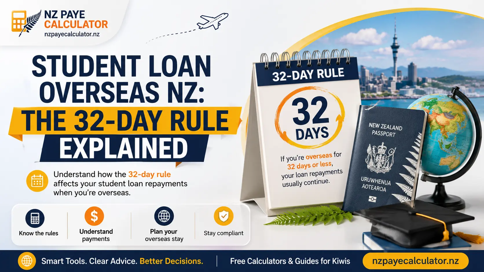 Student Loan Overseas NZ: 32-day rule for New Zealand student loan borrowers living overseas