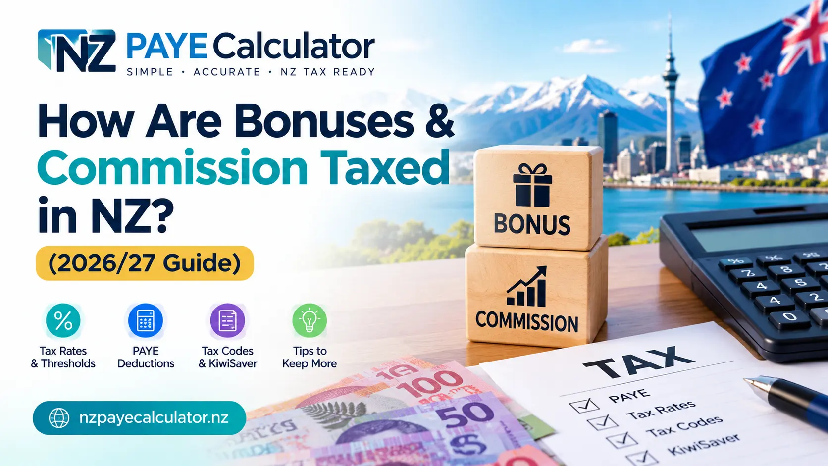 How bonuses & commission taxed in New Zealand 2026/27
