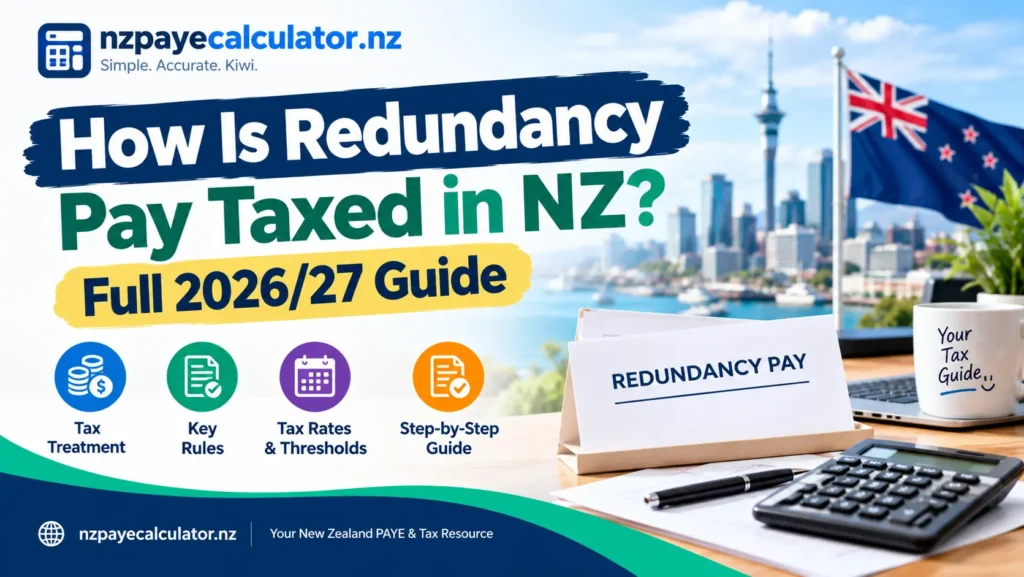 Redundancy pay tax in New Zealand in 2026/27, including PAYE tax rates and redundancy payout rules