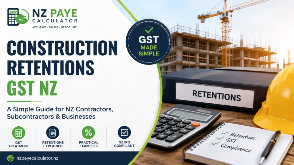 Construction retentions and GST in New Zealand for contractors and subcontractors