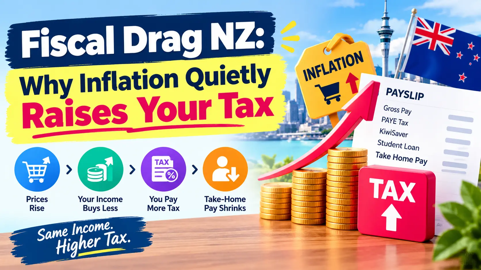 Fiscal Drag NZ: How inflation can push taxpayers into higher tax brackets